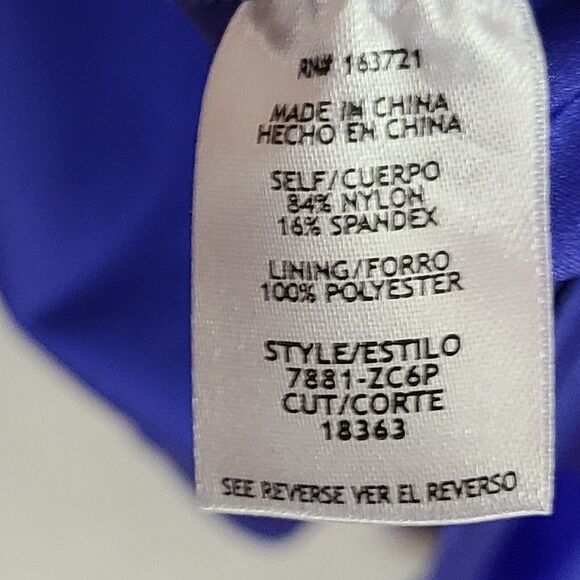 New CITY STUDIOS Wn's (16W) Royal Blue Satin Party Mini Fit & Flare Dress $79 - Picture 6 of 10